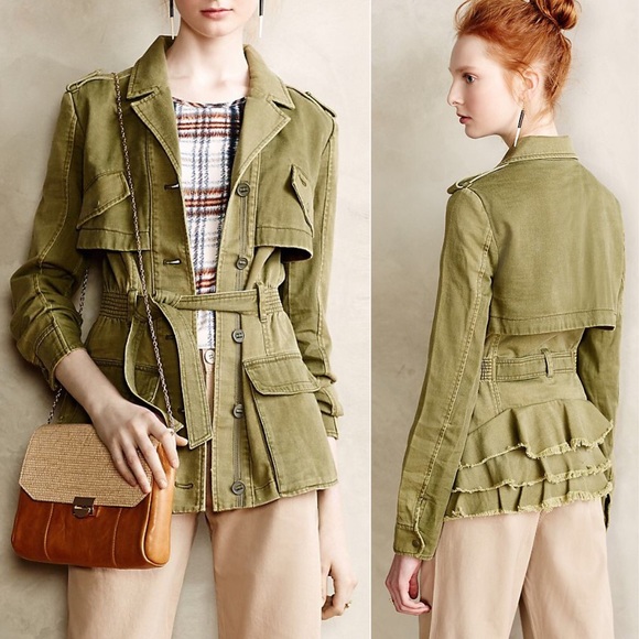 Anthropologie Jackets & Blazers - SOLD 💛 ANTHROPOLOGIE Hei Hei Ruffle Anorak Jacket